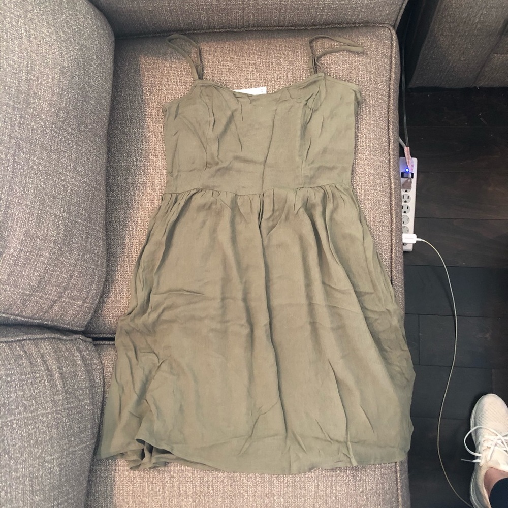 Pale green mini dress from H&M